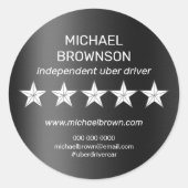 Independent Driver Mobile Car Taxi Ronde Sticker (Voorkant)