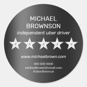 Independent Driver Mobile Car Taxi Ronde Sticker