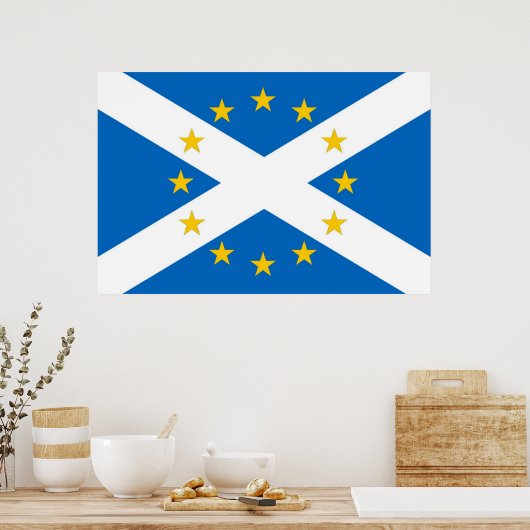 Independent European Scotland Flag Poster Print (Keuken)