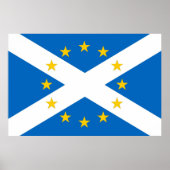 Independent European Scotland Flag Poster Print (Voorkant)