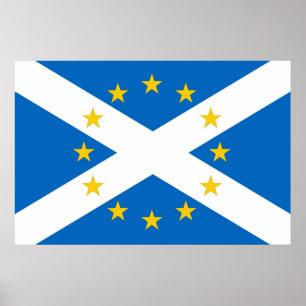 Independent European Scotland Flag Poster Print