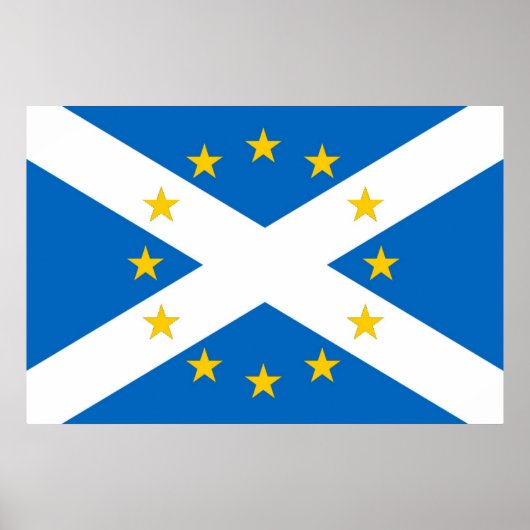 Independent European Scotland Flag Poster Print (Voorkant)