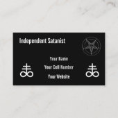 Independent Satanist Visitekaartje (Voorkant)