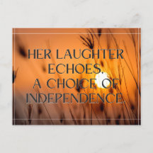 Independent Woman's Day Design: haar lach echo