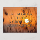 Independent Woman's Day Design: haar lach echo Briefkaart (Voorkant)