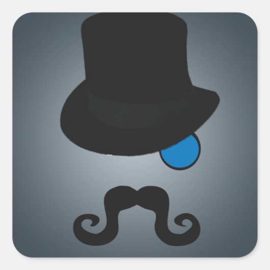 Inderdaad, Gentleman Vierkante Sticker (Voorkant)