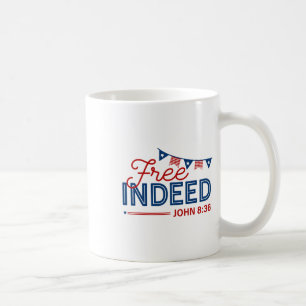 Inderdaad Johannes 8 36 Christelijke Bijbel 4 juli Koffiemok