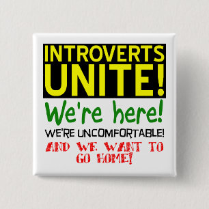 Indertrokkies verenigt grappige knop badge speld vierkante button 5,1 cm