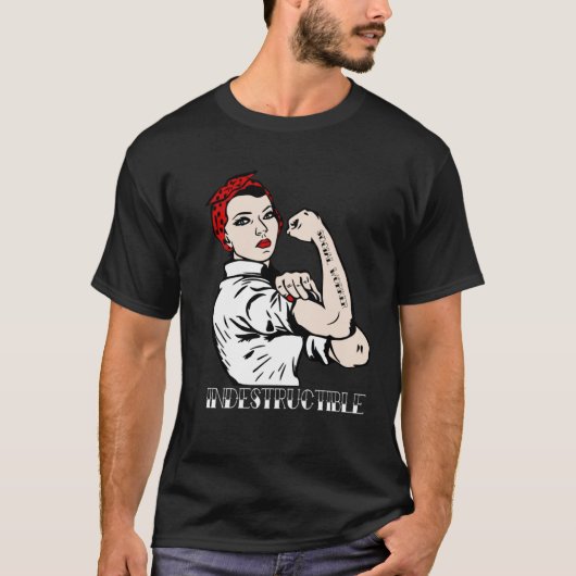 Indestructible Social Worker Pin Up T-shirt (Voorkant)