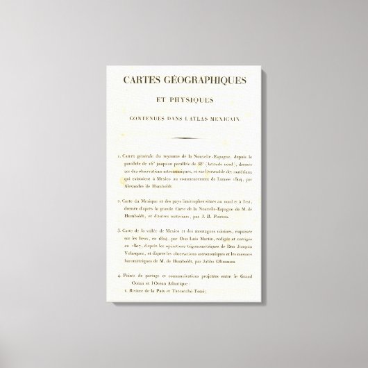 Index 1 Nieuw Spanje Canvas Afdruk (Voorkant)