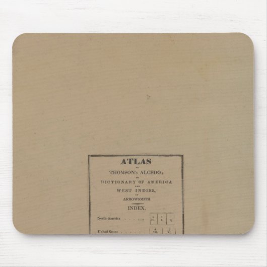 Index aan Atlas Muismat (Voorkant)