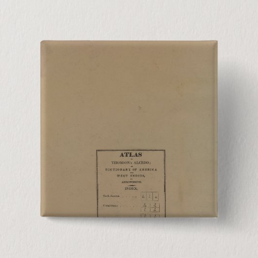 Index aan Atlas Vierkante Button 5,1 Cm (Voorkant)