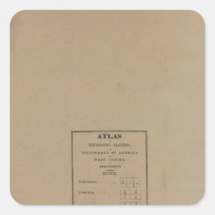 Index aan Atlas Vierkante Sticker