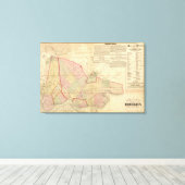 Index Brooklyn-kaart Canvas Afdruk (Insitu (Houten vloer))