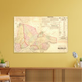 Index Brooklyn-kaart Canvas Afdruk (Insitu (Woonkamer))