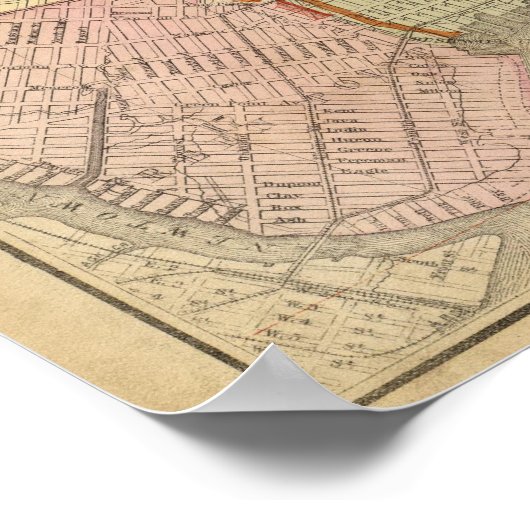 Index Brooklyn-kaart Poster (Hoek)