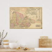 Index Brooklyn-kaart Poster (Keuken)