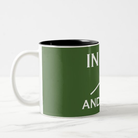 Index en koude tweekleurige koffiemok (Links)