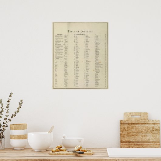 Index Indiana geïllustreerde historische atlas 2 Poster (Keuken)