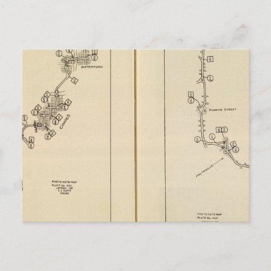 Index-kaart Albany, Saratoga Springs Briefkaart (Voorkant)