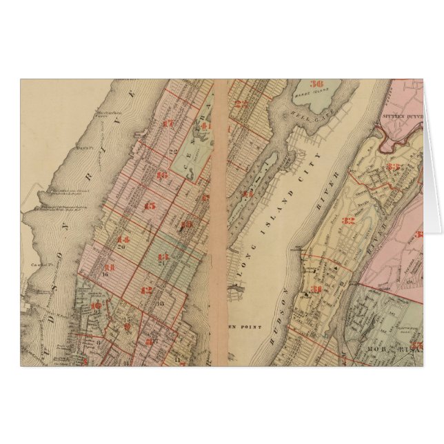 Index kaart Atlas, stad New York (Voorkant Horizontaal)