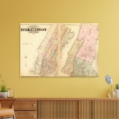 Index kaart Atlas, stad New York Canvas Afdruk (Insitu (Woonkamer))
