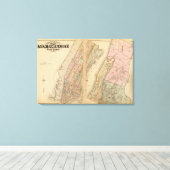 Index kaart Atlas, stad New York Canvas Afdruk (Insitu (Houten vloer))