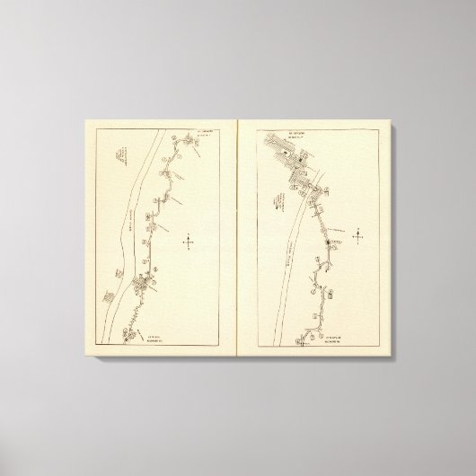 Index kaart Columbia County Rensselaer County NY Canvas Afdruk (Voorkant)