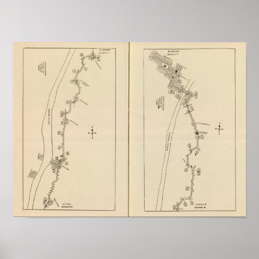 Index kaart Columbia County Rensselaer County NY Poster (Voorkant)