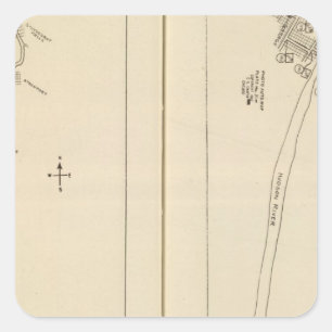 Index kaart Columbia County Rensselaer County NY Vierkante Sticker