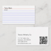 Index Kaart met QR-code Visitekaartje (Voorkant / Achterkant)