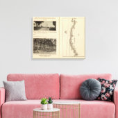 Index kaart New York City Canvas Afdruk (Insitu (Woonkamer))