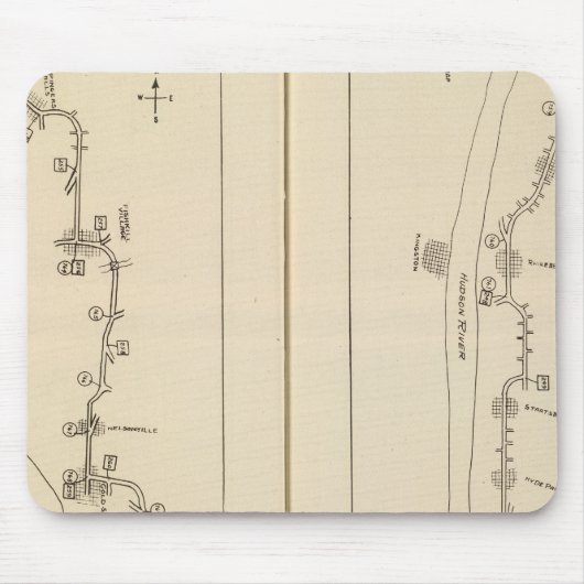 Index kaart Putnam County Dutchess County New York Muismat (Voorkant)