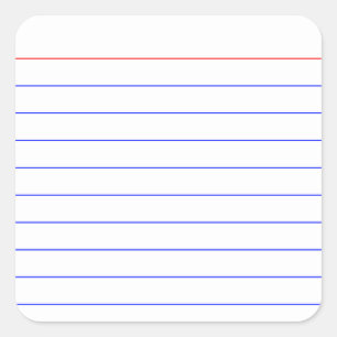 Index Kaart Vierkante Sticker