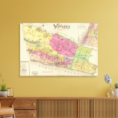 Index kaart Yonkers atlas Canvas Afdruk (Insitu (Woonkamer))