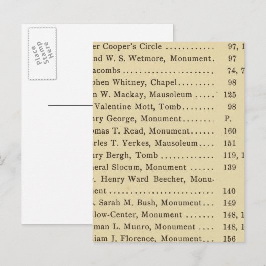 Index-kerkhof voor groen hout briefkaart (Voorkant / Achterkant)