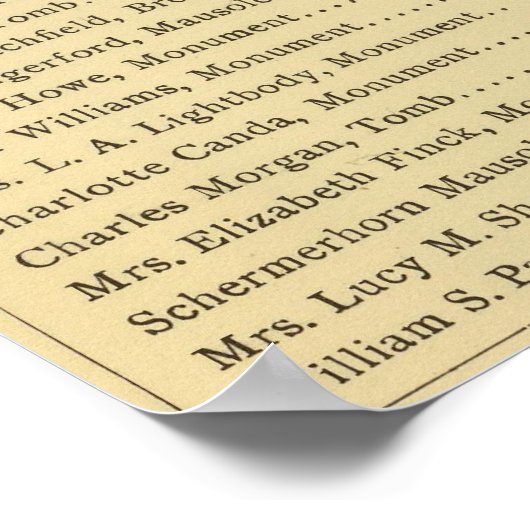 Index-kerkhof voor groen hout poster (Hoek)