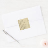 Index-kerkhof voor groen hout vierkante sticker (Envelop)
