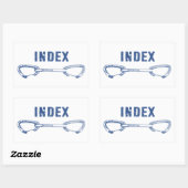 Index klimmen QuickDraw Rechthoekige Sticker (Vel)