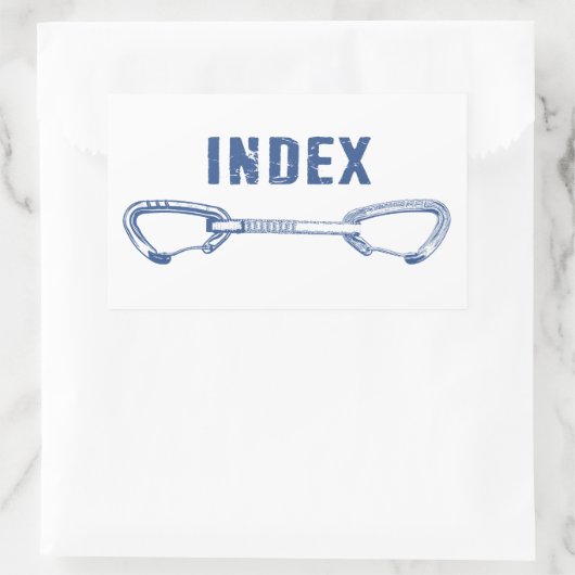 Index klimmen QuickDraw Rechthoekige Sticker (Tas)