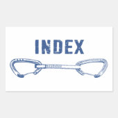 Index klimmen QuickDraw Rechthoekige Sticker (Voorkant)