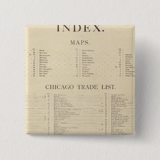 Index nieuwe commerciële atlas vierkante button 5,1 cm (Voorkant)
