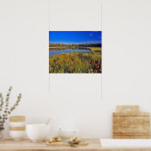 Index Peak reflecteert in het Mud Lake op de Poster (Keuken)