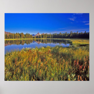 Index Peak reflecteert in het Mud Lake op de Poster