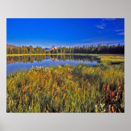 Index Peak reflecteert in het Mud Lake op de Poster (Voorkant)