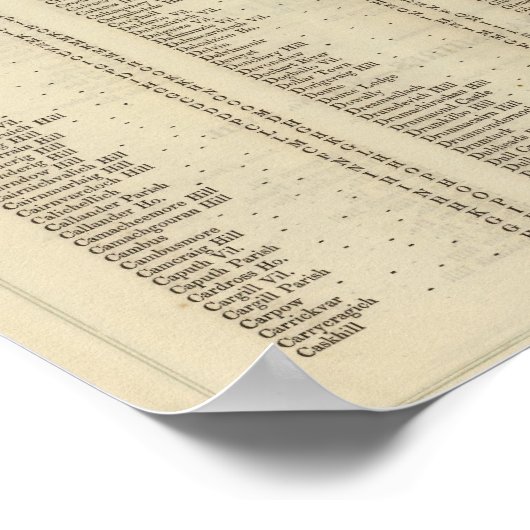 Index Perth, Clackmannan Shires Poster (Hoek)