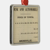 Index Towns Bronxville Metalen Ornament (Rechts)