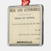 Index Towns Bronxville Metalen Ornament (Links)
