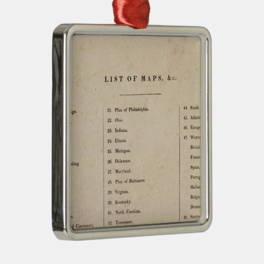 Index van Algemene atlas van de wereld Metalen Ornament (Rechts)