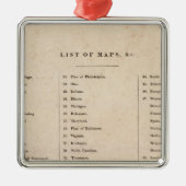 Index van Algemene atlas van de wereld Metalen Ornament (Voorkant)